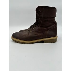 Franco Fortini Brown Leather Lace Up Ankle Boots Comfortable Everyday Style